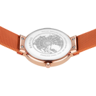 Reloj Mini esfera sunray malla naranja y oro rosa