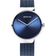 Orologio da polso BERING con quadrante blu scuro e cassa argentata, cinturino maglia blu scuro