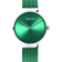 Orologio BERING quadrante verde, cassa e lancette argentate, cinturino mesh verde