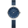 Orologio BERING con quadrante blu scuro, cassa argentata e cinturino mesh blu scuro.