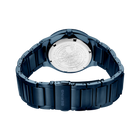 BERING horloge model 15139-797, achterkant met donkerblauw metalen band en gegraveerde kasbodem