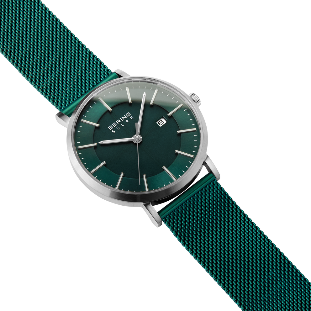 Solar datum mesh Horloge groen