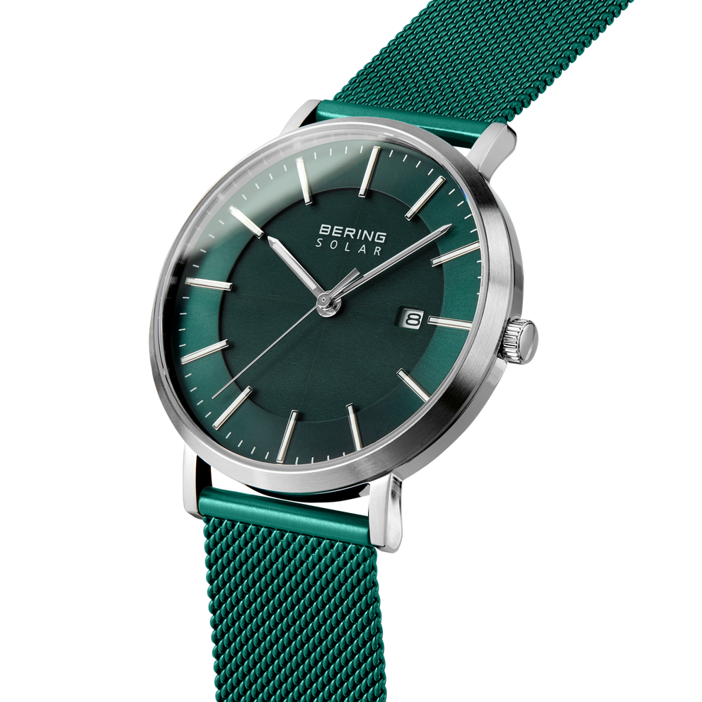 Solar datum mesh Horloge groen