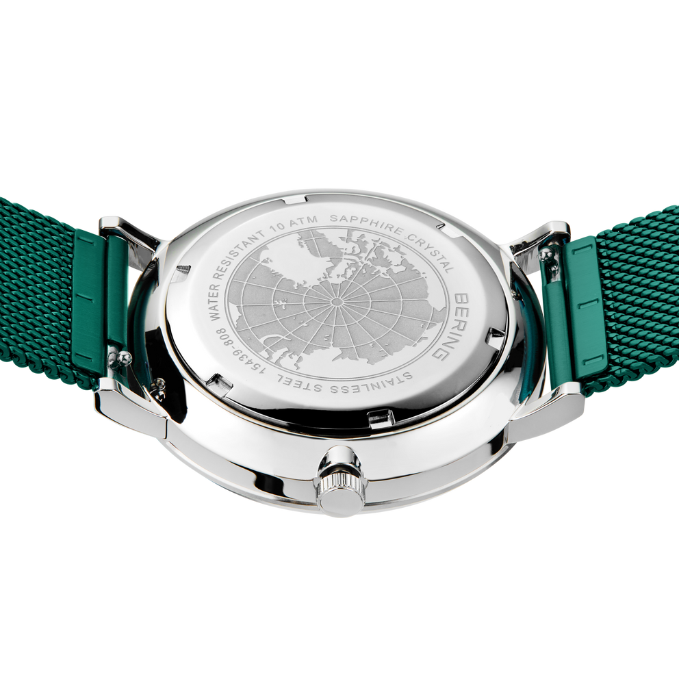 Solar datum mesh Horloge groen