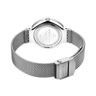 BERING wristwatch with round silver case and mesh band, flat lay view