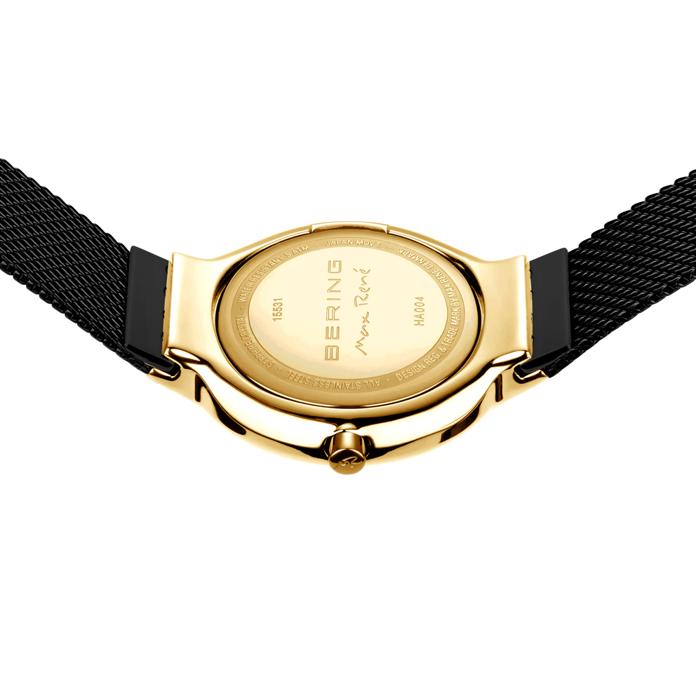 Max René Mini Mesh Ur Sort Guld