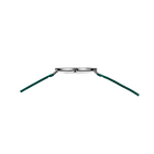 Silver watch with dark teal textured band, viewed from above