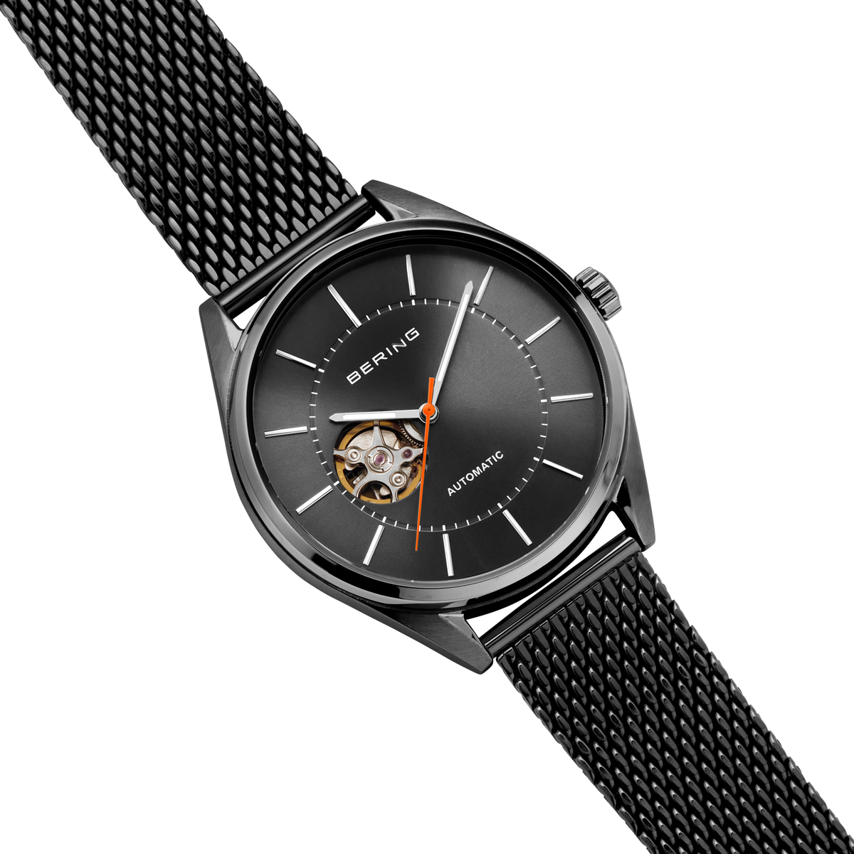 orologio automatico quadrante sunray mesh grigio