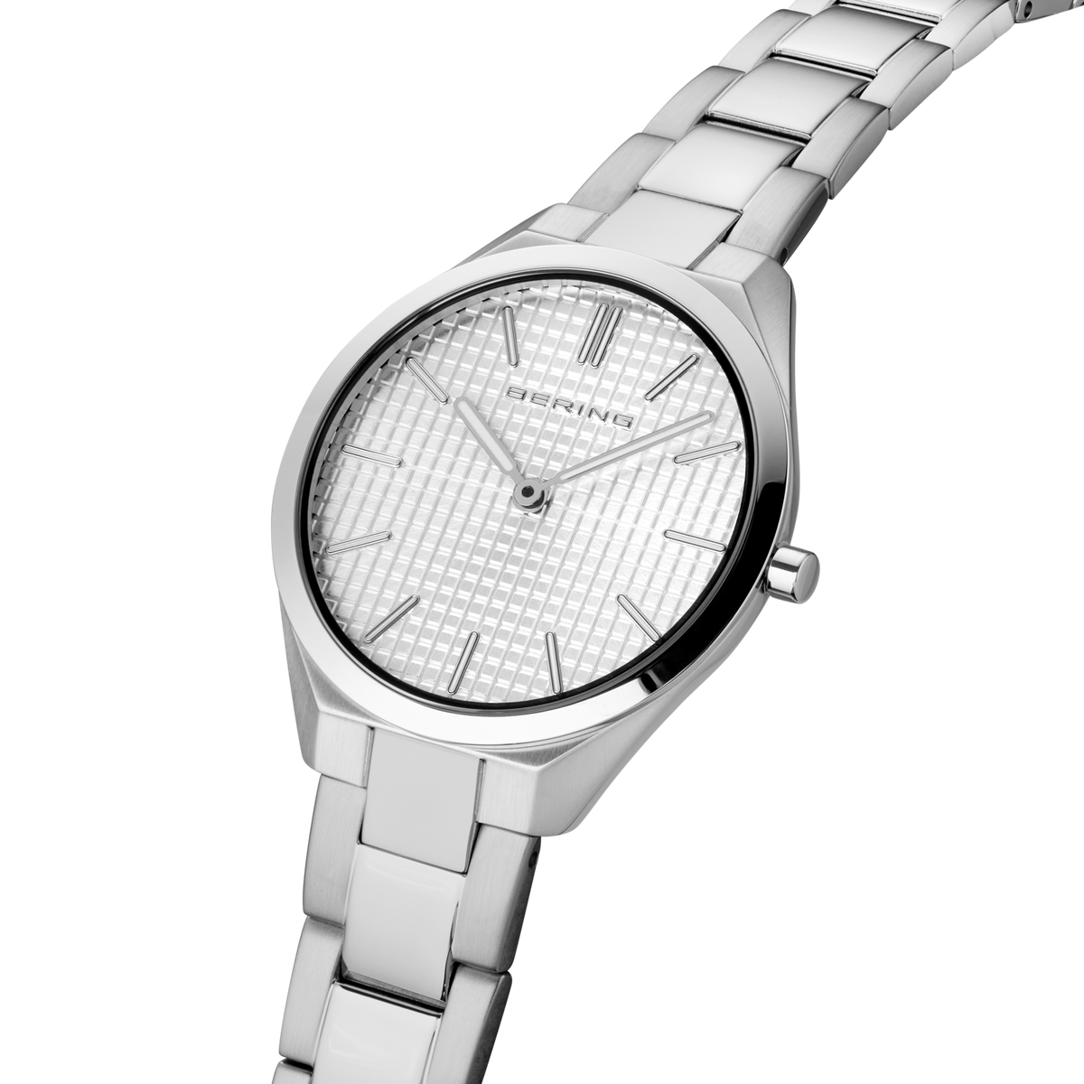 Ultra Slim Sunray Link Watch Silver