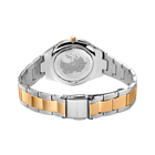 Ure bagfra med to-tone armbånd og transparent bund med synligt urværk.