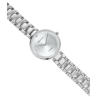Montre-bracelet BERING argentée avec cadran rond et bracelet acier inoxydable, vue en angle