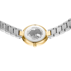 Watch caseback with engraved BERING logo on two-tone silver and gold bracelet