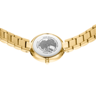 Parte trasera del reloj dorado con águila grabada
