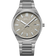 BERING stainless steel watch with textured dial, white markers, date window, and metal bracelet.