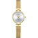 Orologio BERING con quadrante rotondo color champagne-oro, design minimalista e cinturino in maglia metallica.