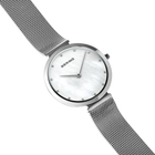 Mother of Pearl Mesh Watch White