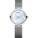 BERING horloge met rond stalen geval, helder wijzerplaat en mesh-metalen band
