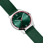 Ultra Slim Tekstil Ur Grøn