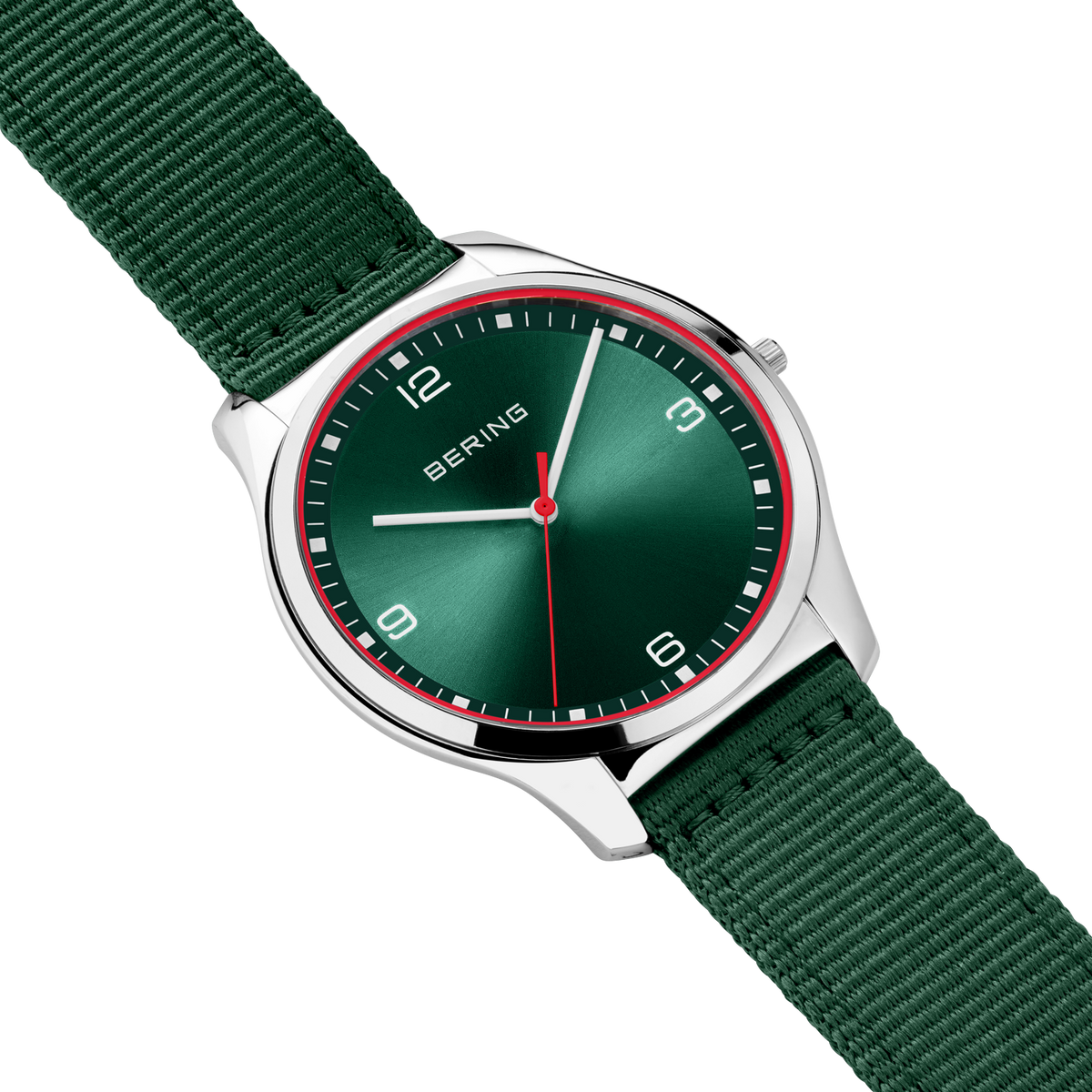 Ultra Slim Tekstil Ur Grøn