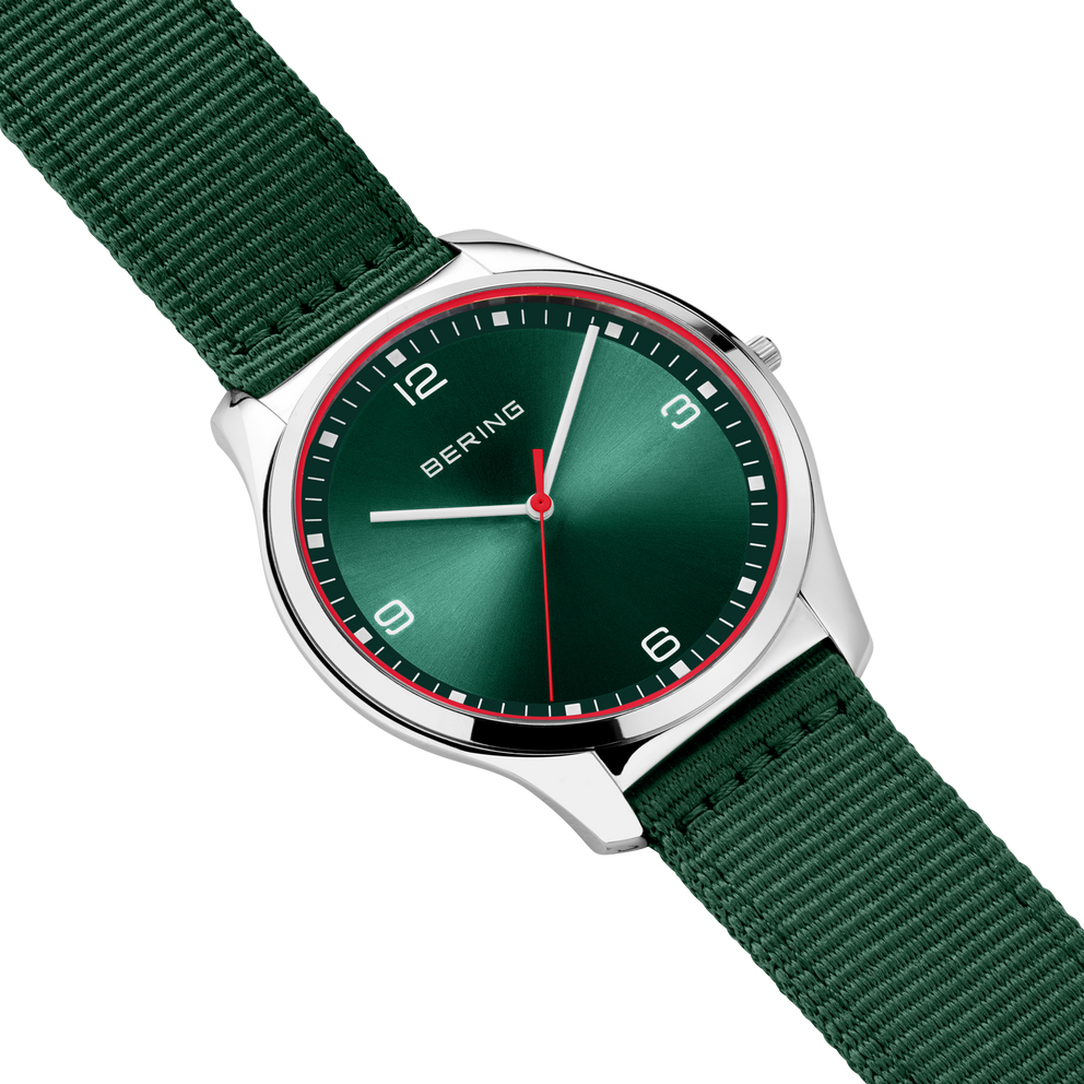 Ultra Slim Tekstil Ur Grøn