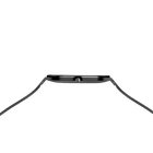 Reloj de pulsera negro con pulsera de malla texturizada, vista de perfil