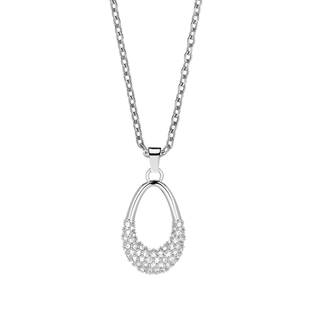 Arctic Pave Set Oval Silver
