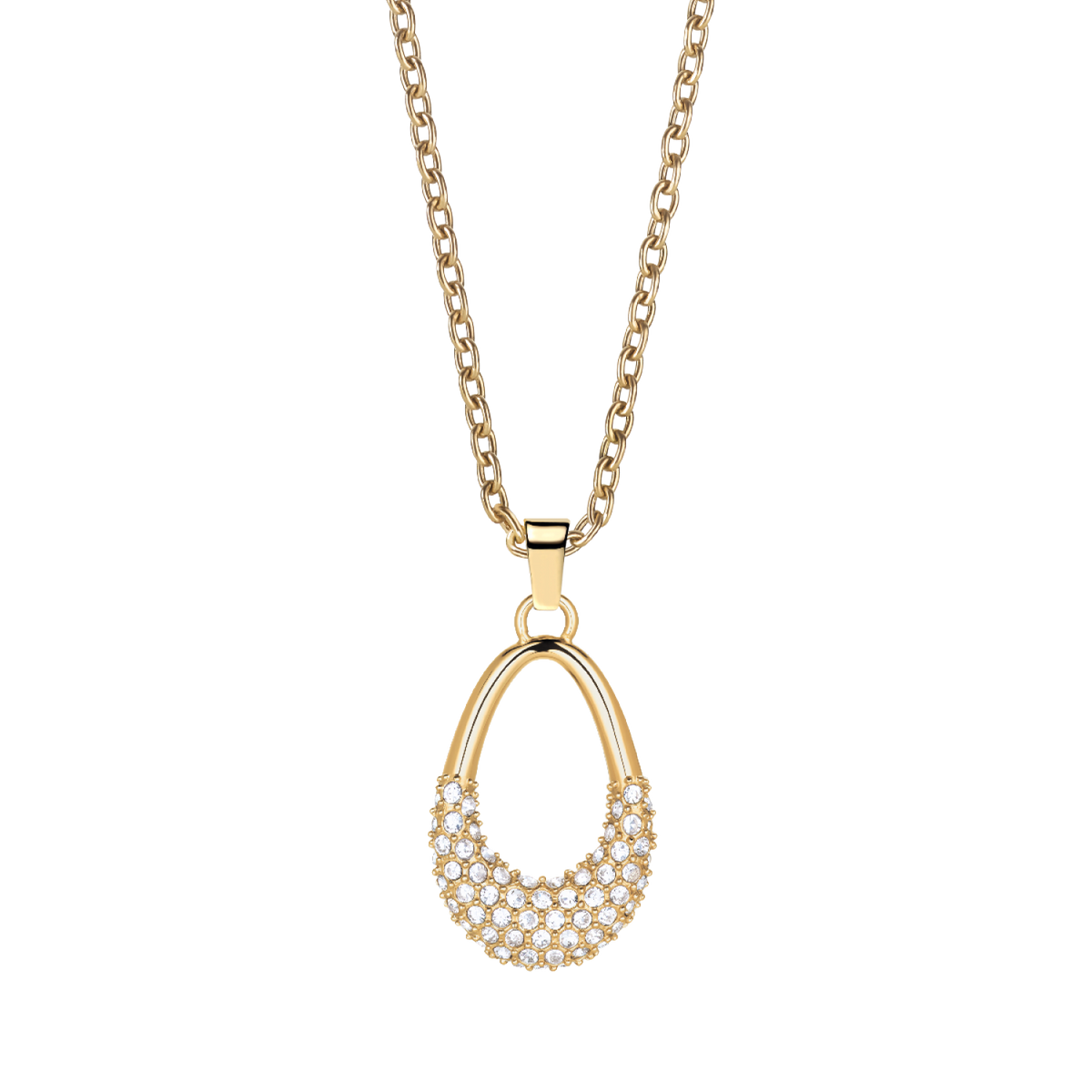 Arctic Pave Set Oval Gold