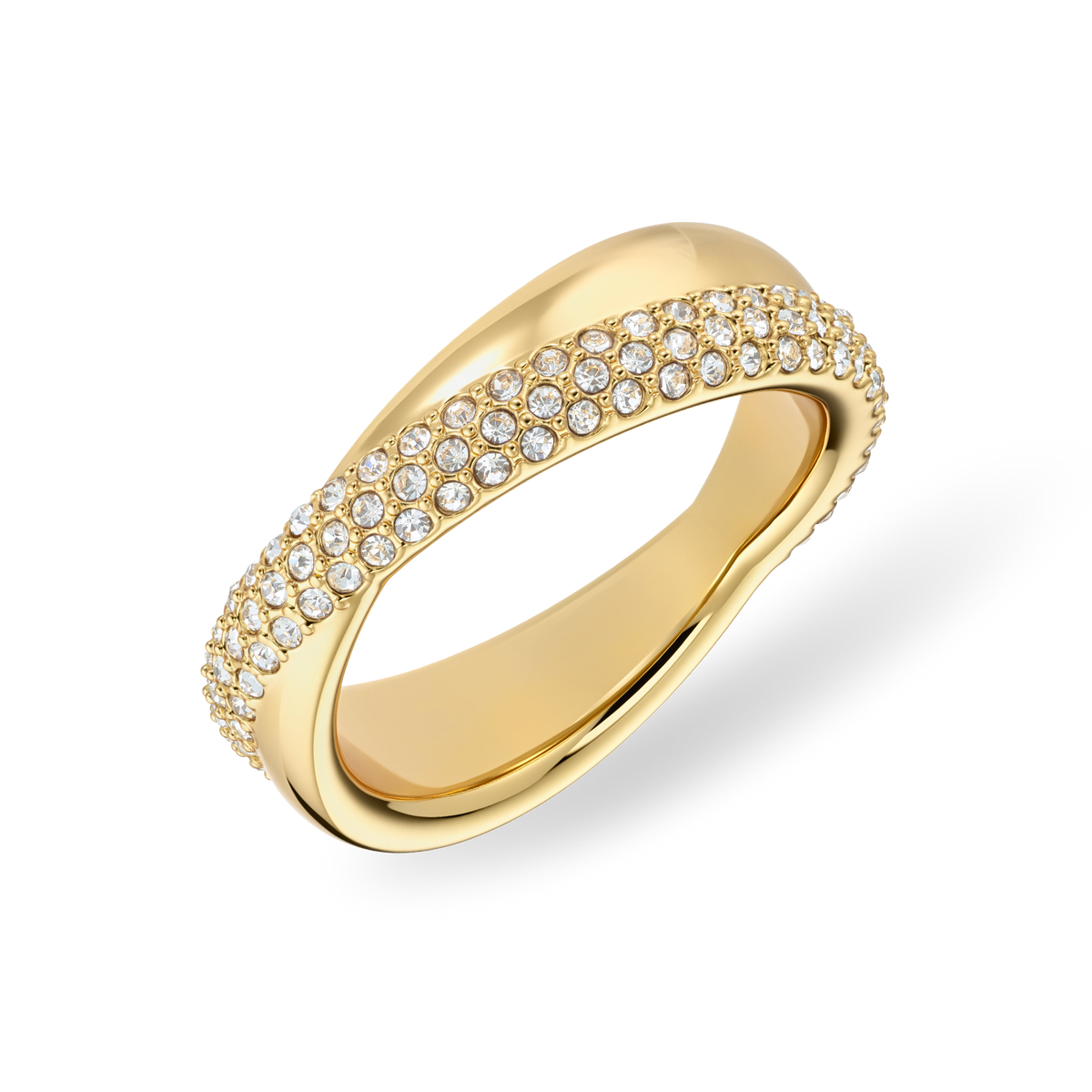 Pavé X-ring guld