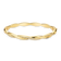 Pavé Twisted Bangle Gold