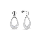 Arctic Pave Set Oval Silver
