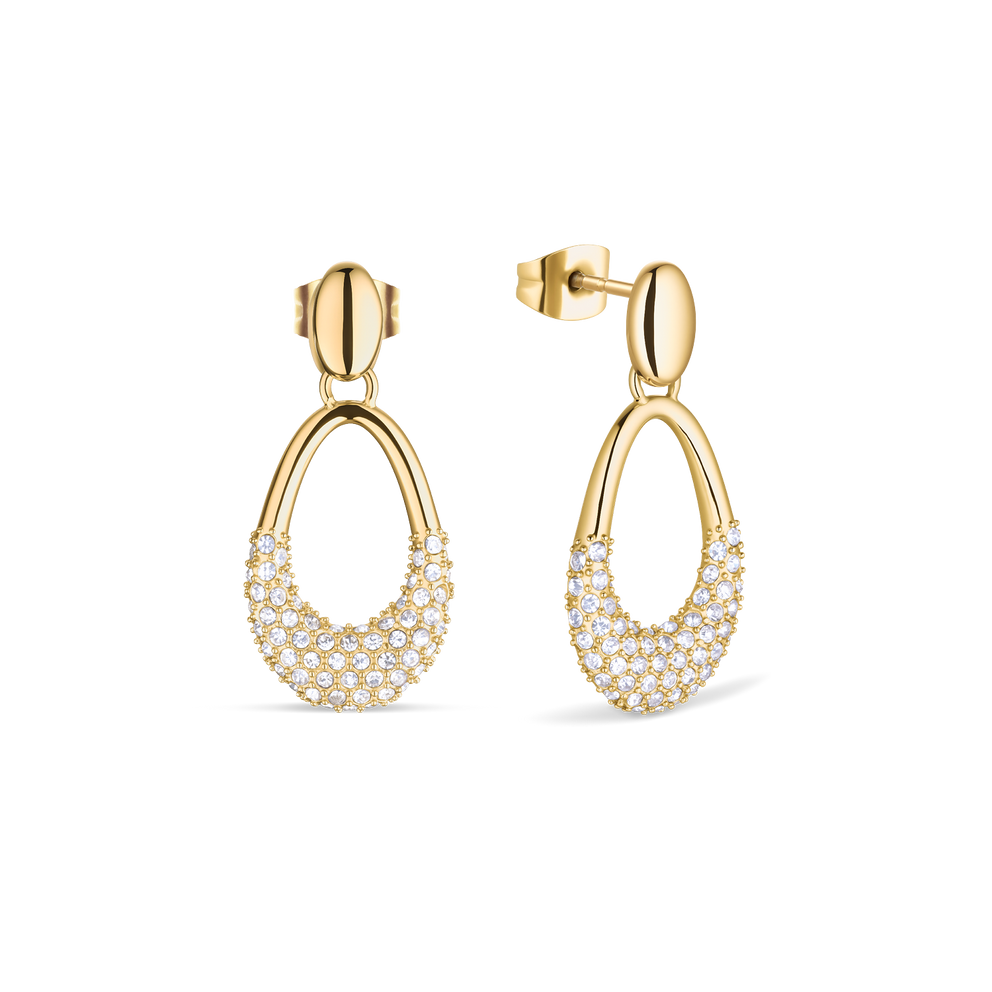 Arctic Pave Set Oval Gold