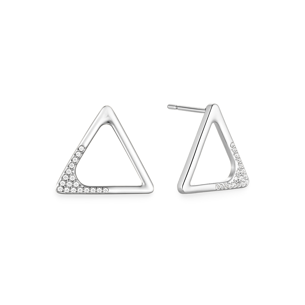 Pavé Pendientes Témpano Plata