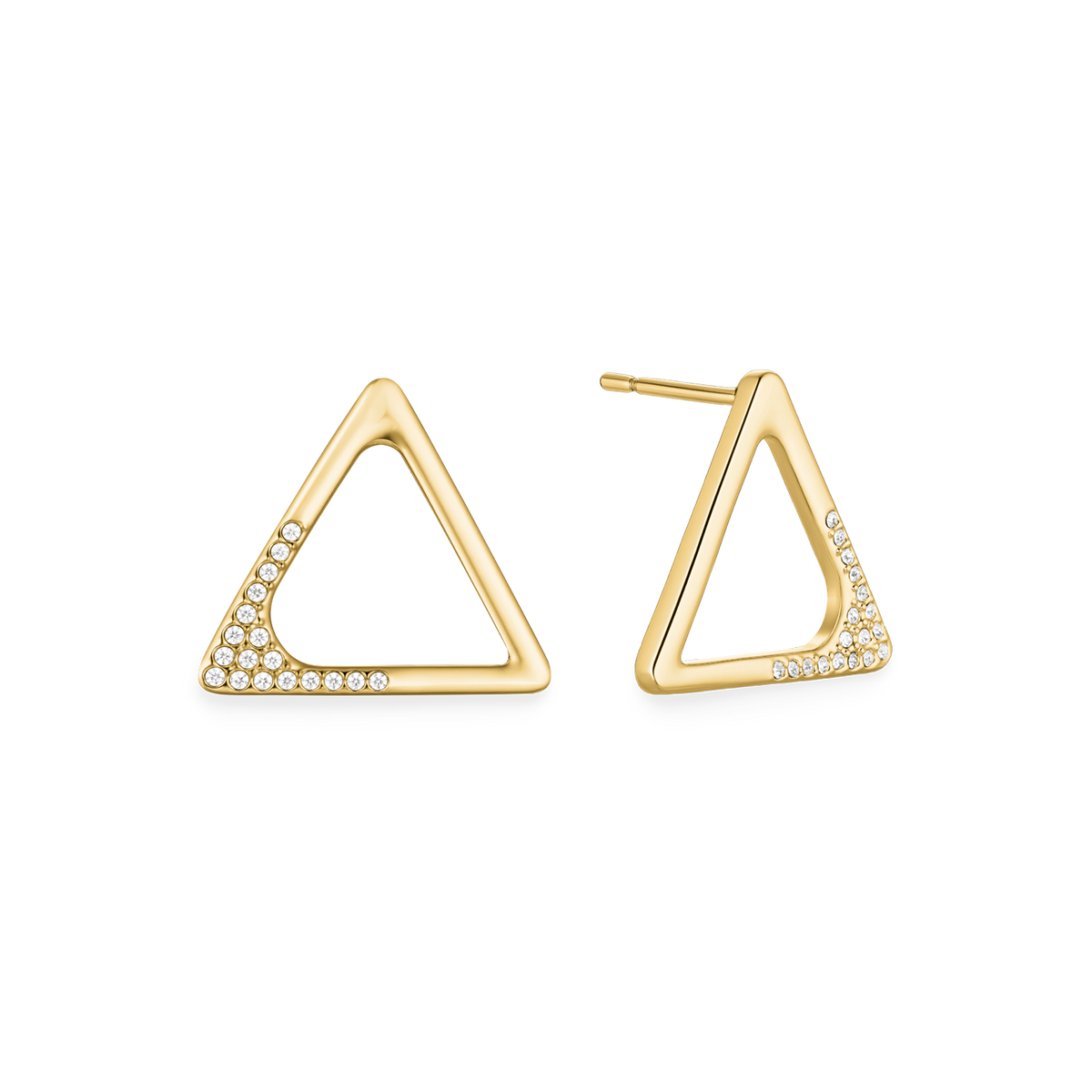 Pavé Iceberg Stud Earrings Gold