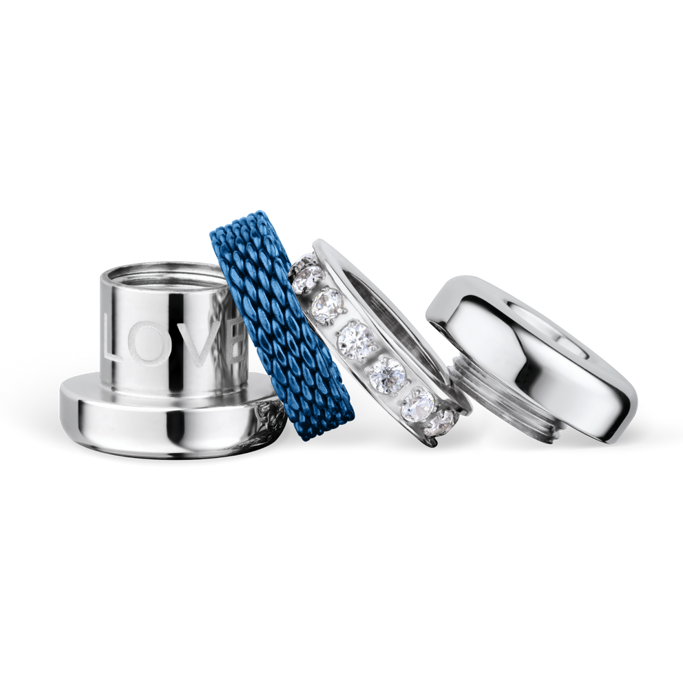 Love silver/blue