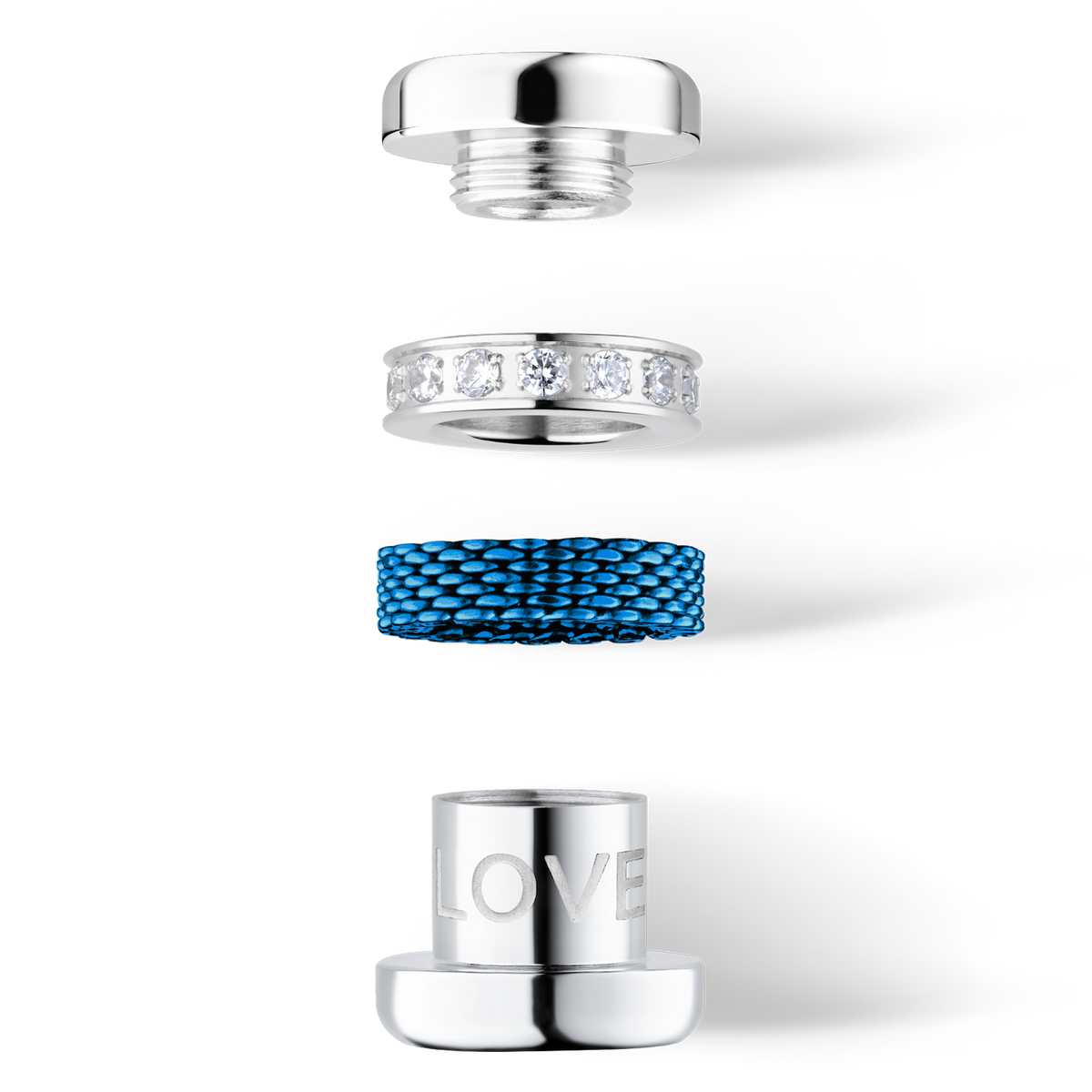 Love silver/blue