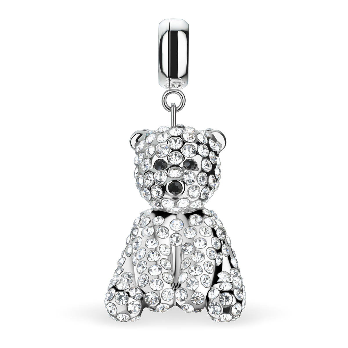 Polar Bear Bjørn with heart silver